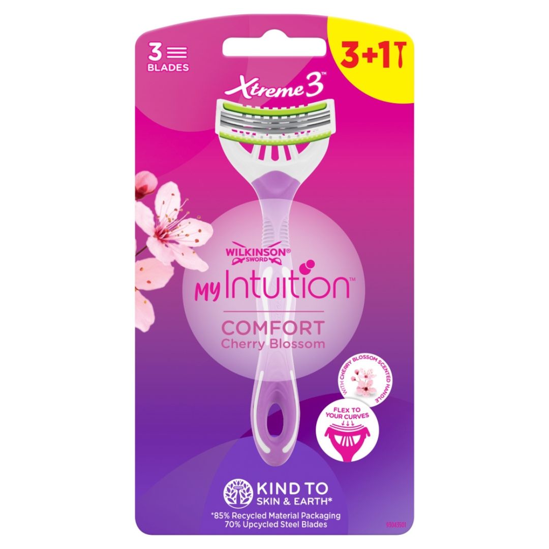 Wilkinson Sword maszynka jednorazowa My Intuition Xtreme3 Comfort Cherry Blossom 4 sztuki
