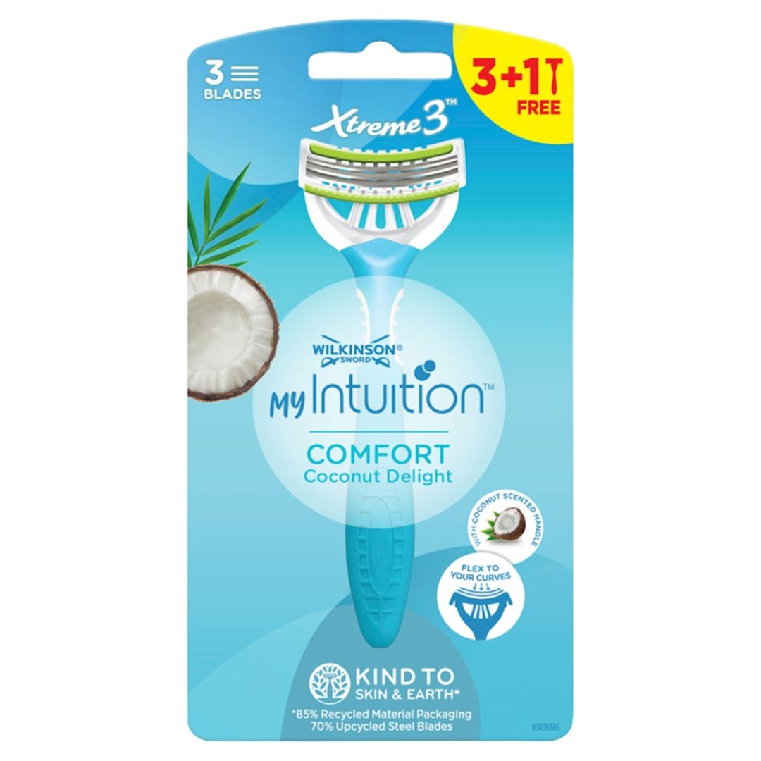 Wilkinson Sword maszynka jednorazowa My Intuition Xtreme3 Comfort Coconut Delight 4 sztuki