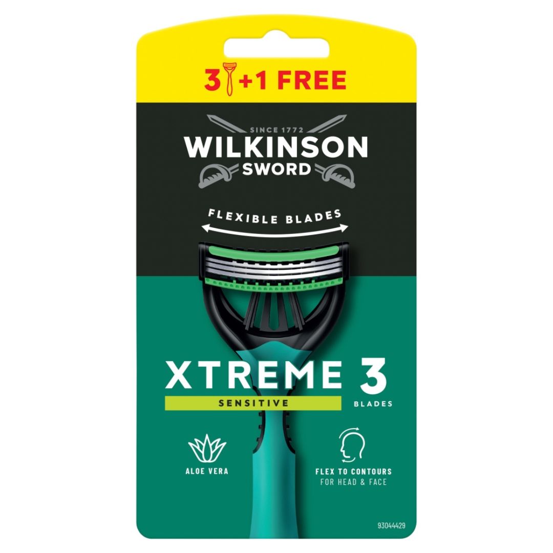 Wilkinson Sword maszynka do golenia z 3 ostrzami Xtreme 3 Sensitive 4 sztuki