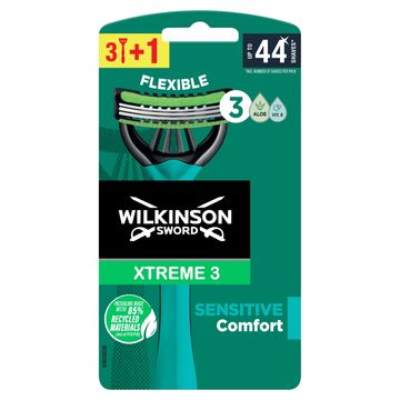 Wilkinson Sword Xtreme3 Comfort Sensitive Maszynka z 3 elastycznymi ostrzami 4 sztuki