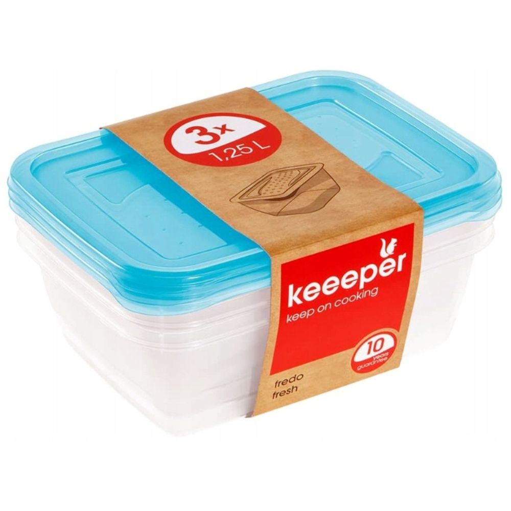 Keeeper Fredo Fresh zestaw 3 pojemników 1,25 l