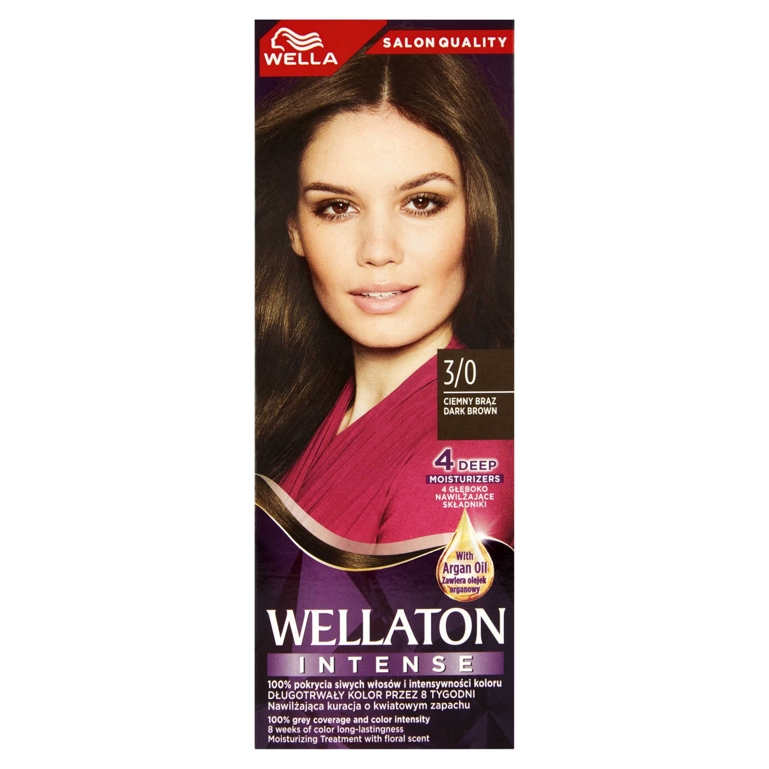 Wella Wellaton Krem intensywnie koloryzujący ciemny brąz 3/0