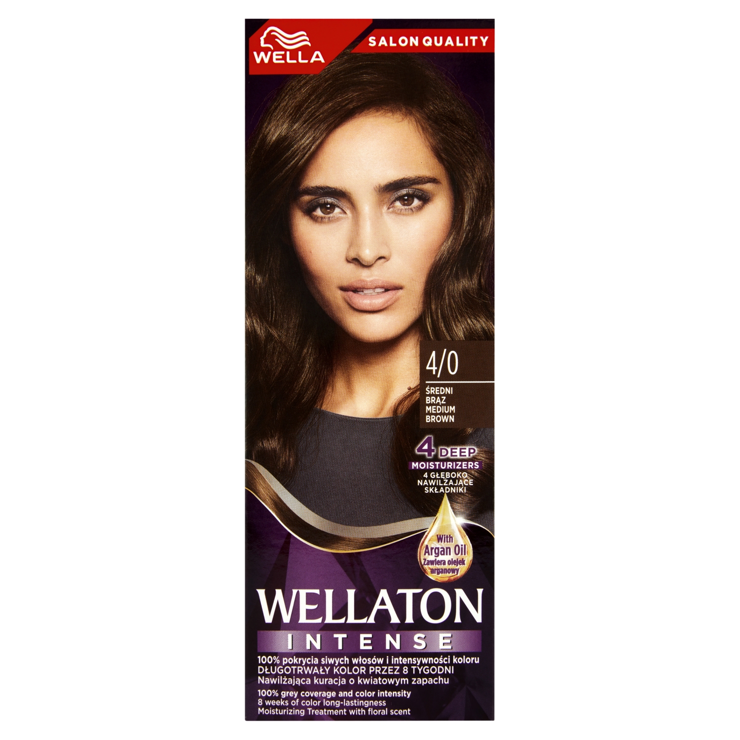 Wella Wellaton Krem intensywnie koloryzujący średni brąz 4/0