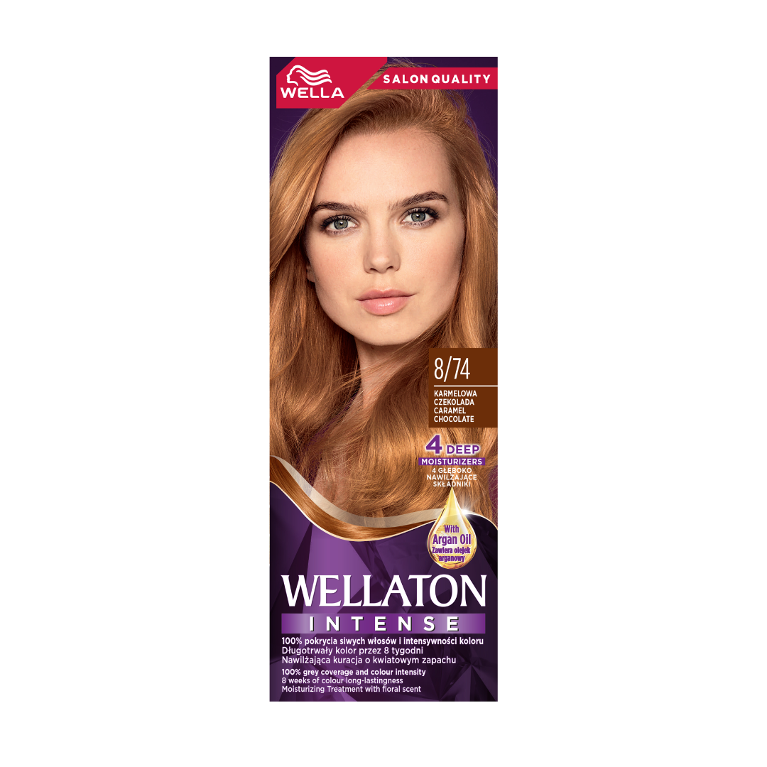 Wella Wellaton Krem intensywnie koloryzujący karmelowa czekolada 8/74