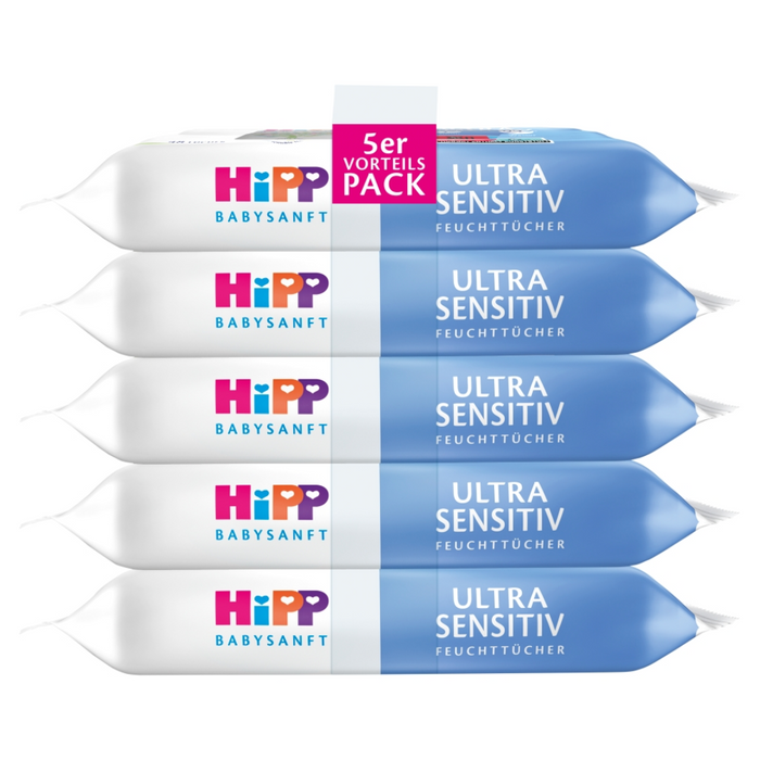 HIPP BABYSANFT ULTRA-SENSITIVE chusteczki pielęgnacyjne 5x48 sztuk main product photo