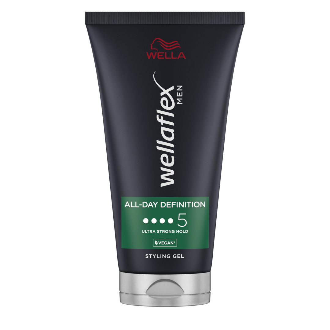 Wellaflex Men All-Day Definition Gel, Żel do włosów, Ultra-Strong Hold, 150 ml