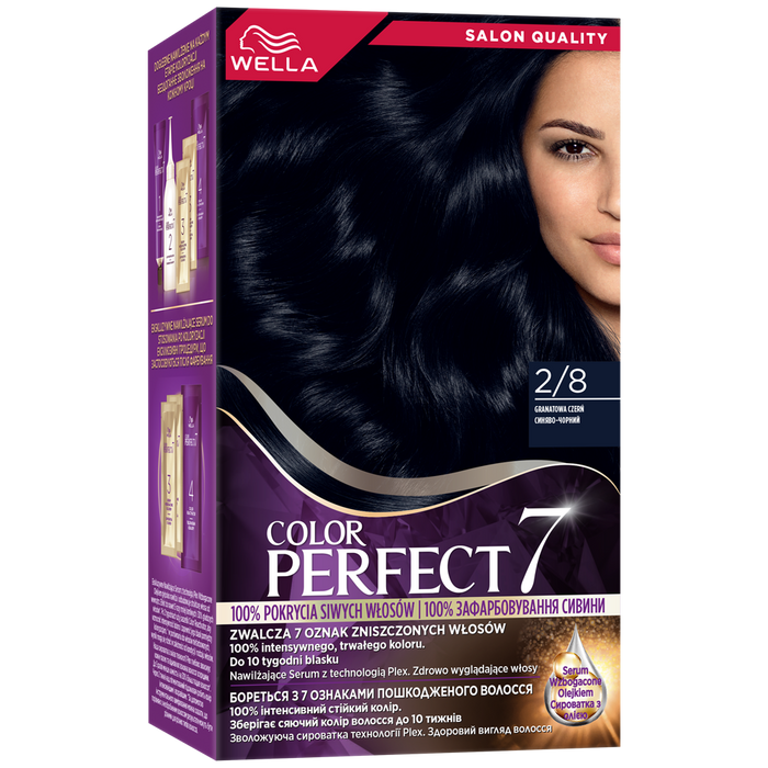 Wella Color Perfect 7, farba do włosów, 2/8 Granatowa Czerń, 50ml main product photo