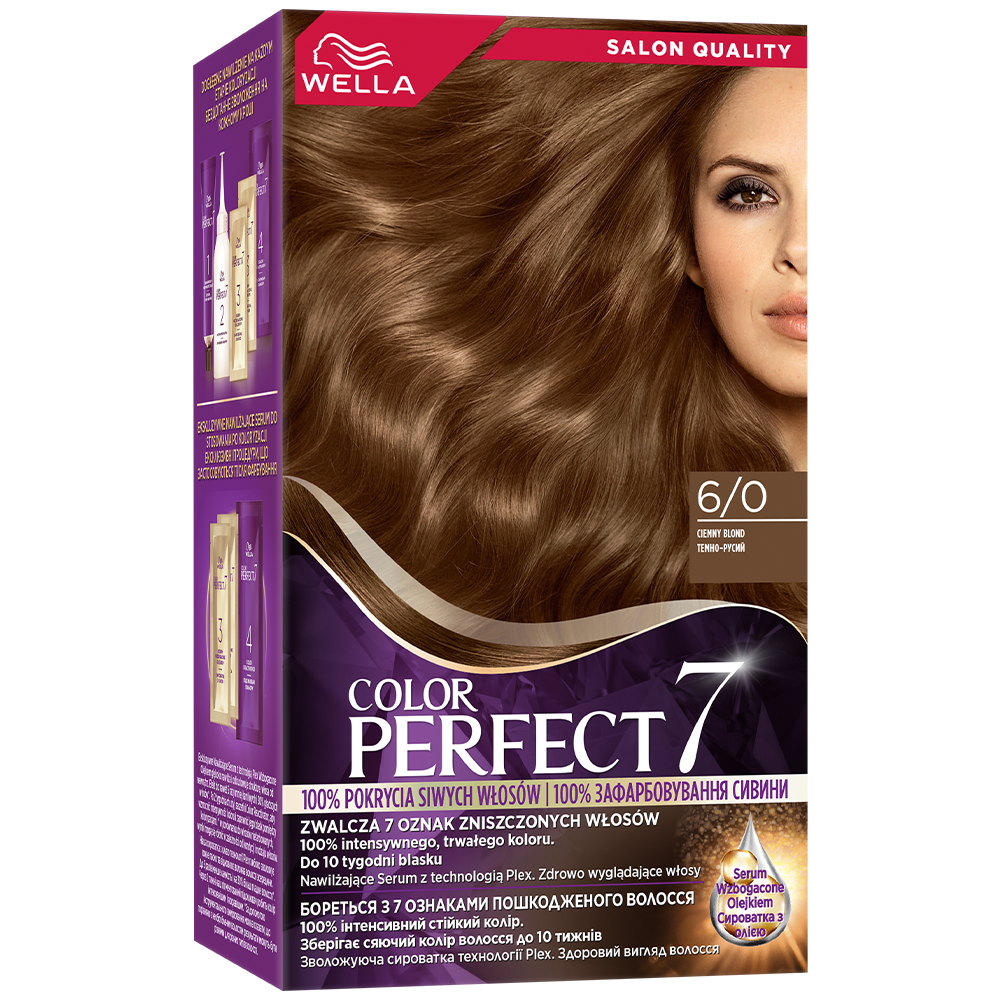 Wella Color Perfect 7, farba do włosów, 6/0 Ciemny Blond, 50ml