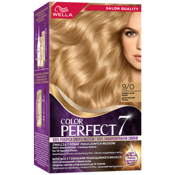 Wella Color Perfect 7, farba do włosów, 9/0 Bardzo Jasny Blond, 50ml