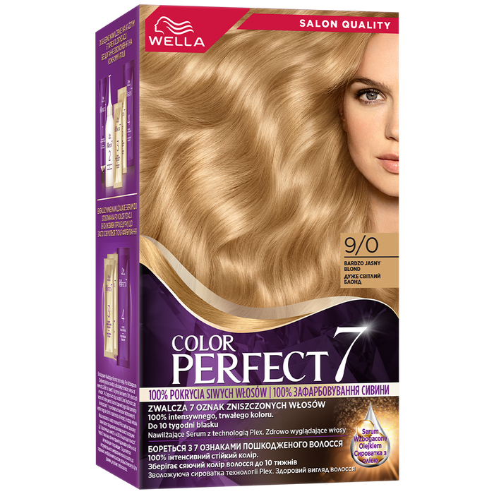Wella Color Perfect 7, farba do włosów, 9/0 Bardzo Jasny Blond, 50ml main product photo