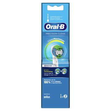 Oral-B Precision Clean Końcówki do szczoteczek zębów z technologią CleanMaximiser, 2 sztuki