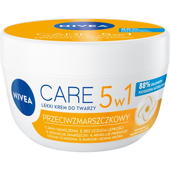 Nivea Care 5w1 Przeciwzmarszczkowy Lekki krem do twarzy 100 ml main product photo