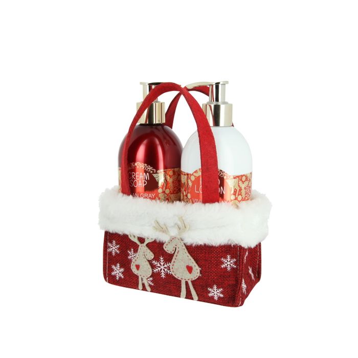 Zestaw kosmetyków Vivian Gray Red Christmas kremowe mydło w płynie pielęgnacyjne mleczko do rąk main product photo