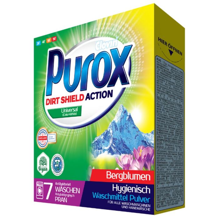 Purox Dirt Shield Action Universal proszek do prania 490 g main product photo