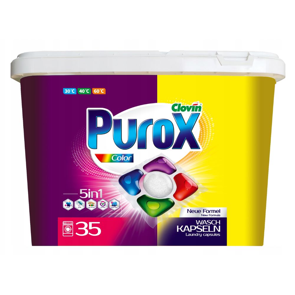 Purox Color 5 w 1 kapsułki do prania 35 szt.