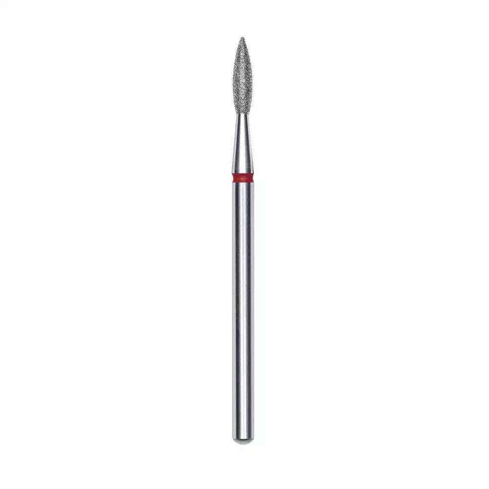 Staleks Frez diamentowy płomyk ostry czerwony Expert średnica 2,1 mm / 8 mm 1 szt