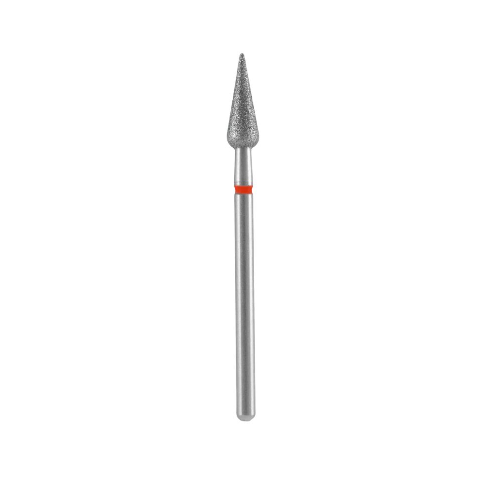 Staleks Frez diamentowy gruszka ostra czerwona średnica 4 mm / 12 mm 1 szt