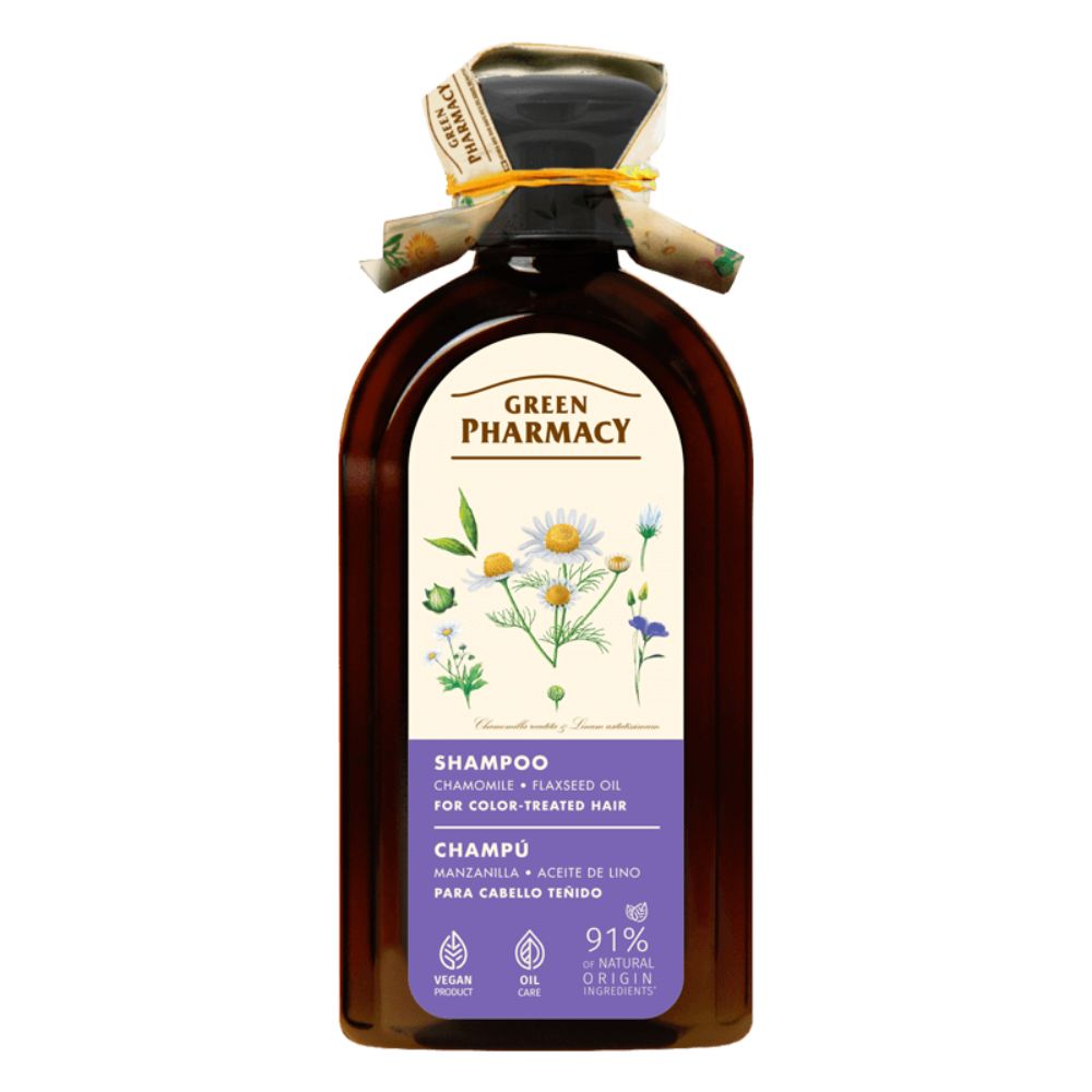 Green Pharmacy szampon do włosów farbowanych rumianek i olej lniany 350 ml