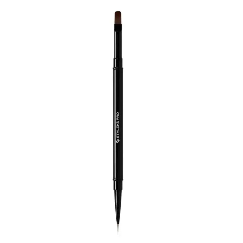 Staleks Expert Liner Brush Pędzel liner do żelu dwustronny 11 mm / 10 mm 1 szt