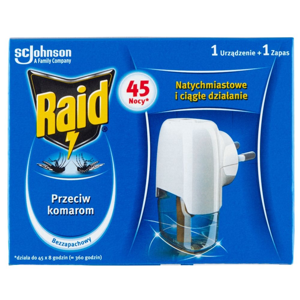 Raid elektrofumigator z płynem owadobójczym przeciw komarom 1 sztuka