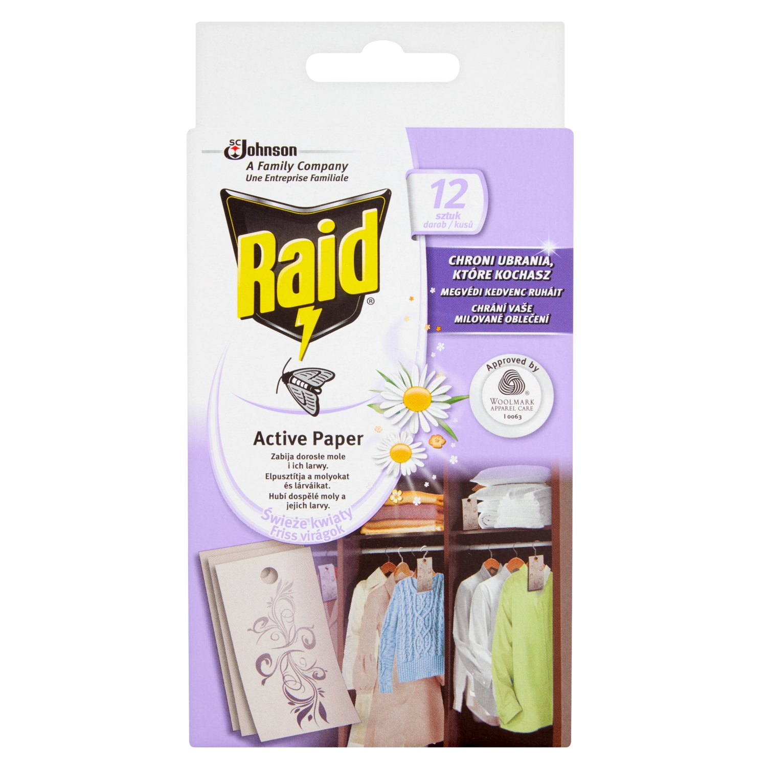 RAID ZAWIESZKA PAPIER P/MOLOM 12 SZT. main product photo