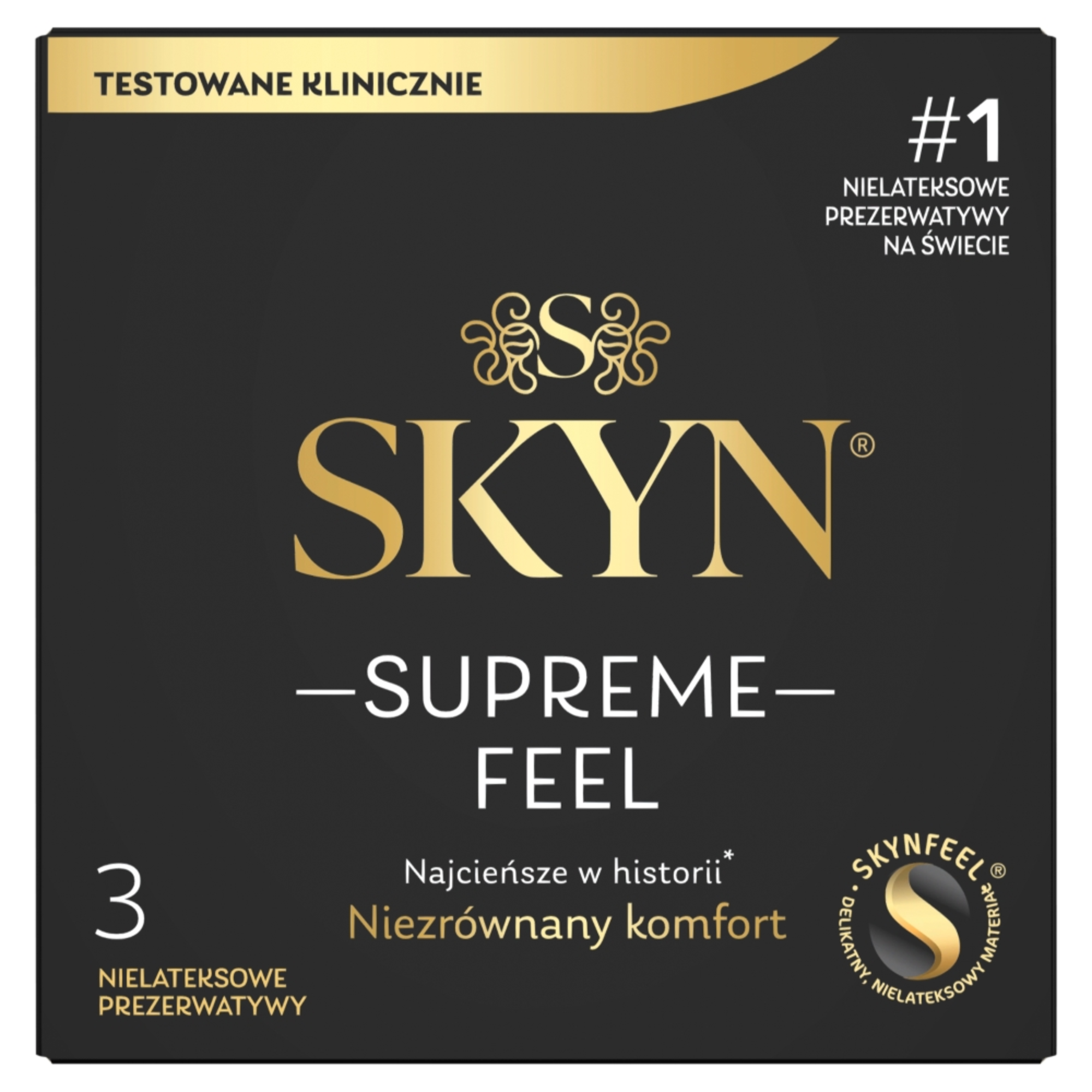SKYN Supreme Feel nielateksowe prezerwatywy 3 sztuki