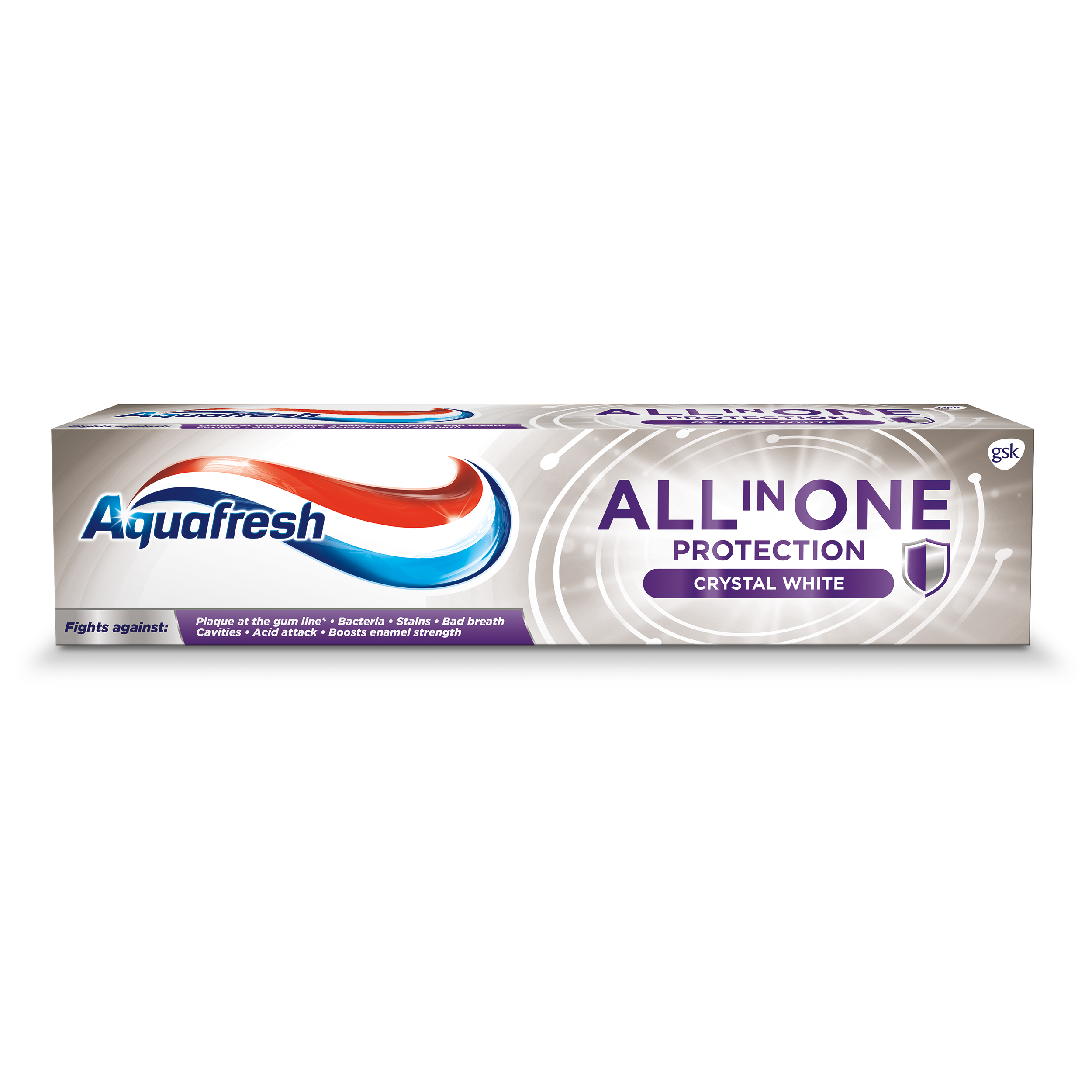 Aquafresh Crystal White All in One Protection Pasta do zębów z fluorkiem 100 ml