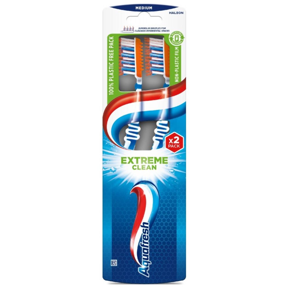 Aquafresh Extreme Clean Medium szczoteczki 2 sztuki