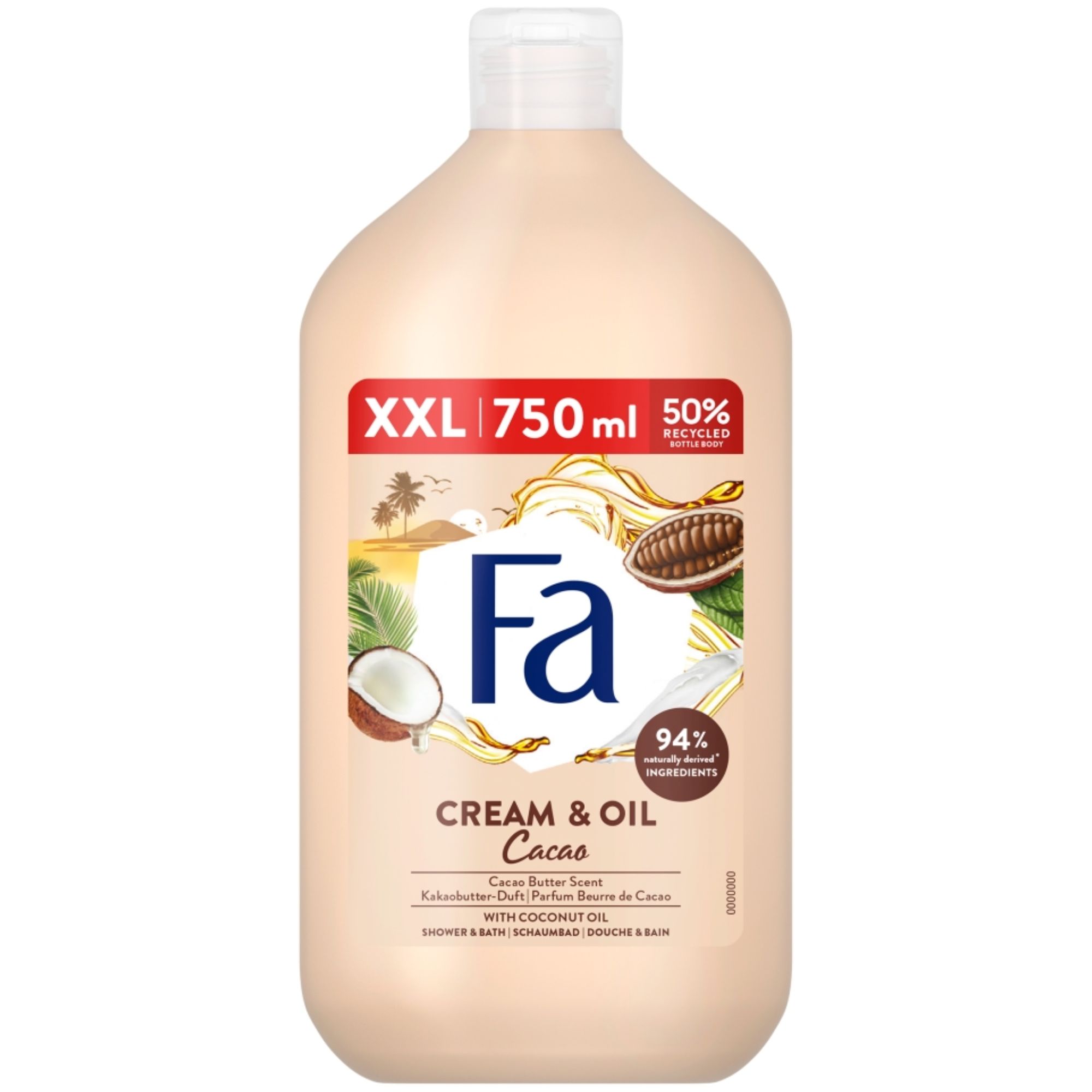 FA żel pod prysznic CREAM & OIL CACAO 750ml main product photo