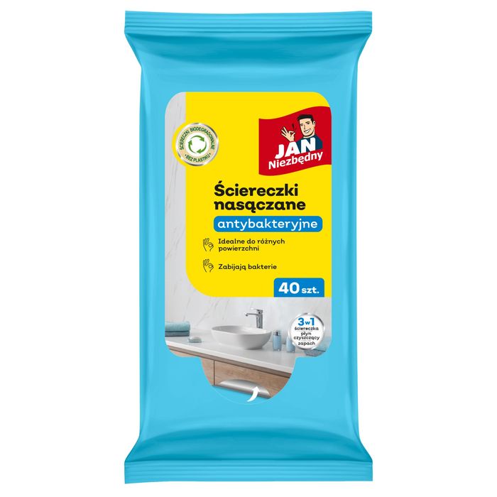 Jan Niezbędny ściereczki nasączane antybakteryjne 40 szt. main product photo