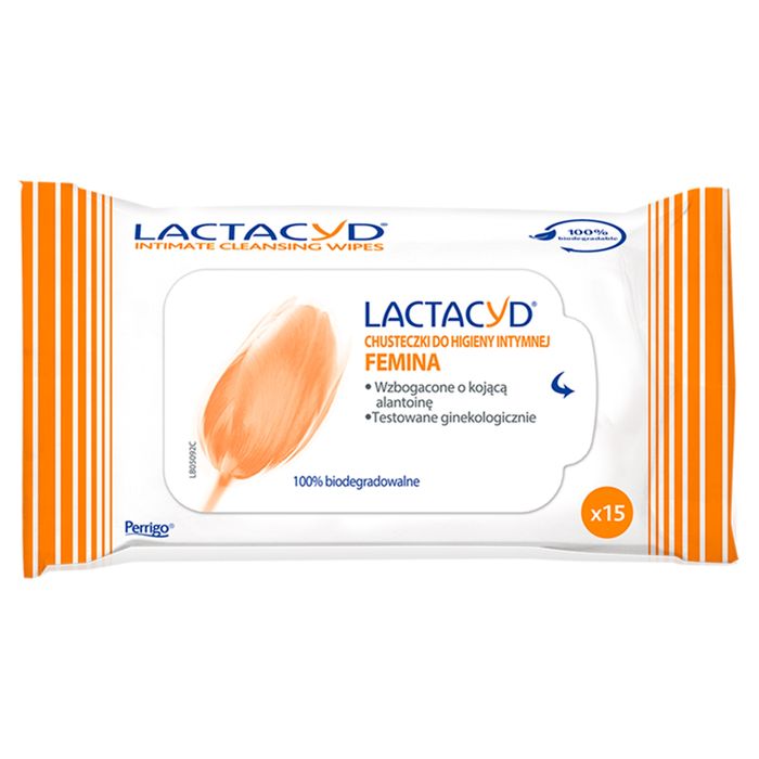 Lactacyd Femina Chusteczki do higieny intymnej 15 sztuk main product photo