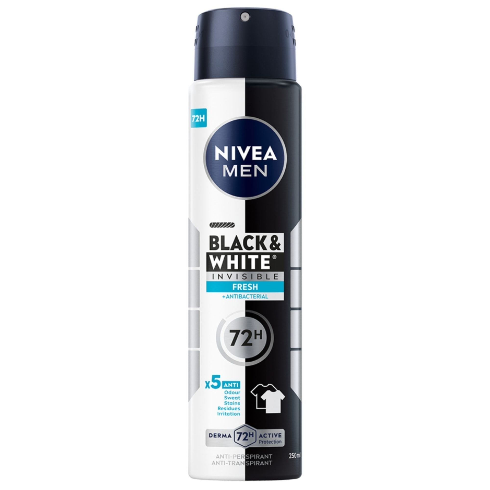 Nivea MEN Black&White Invisible Fresh Antyperspirant Spray 250 ml