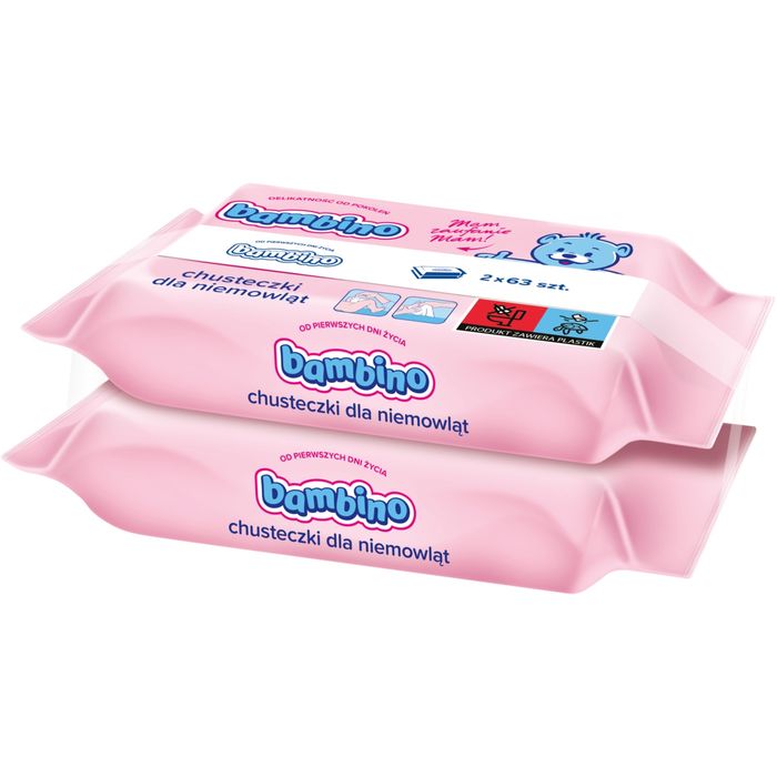Chusteczki dla niemowląt duopack 2x63szt. main product photo