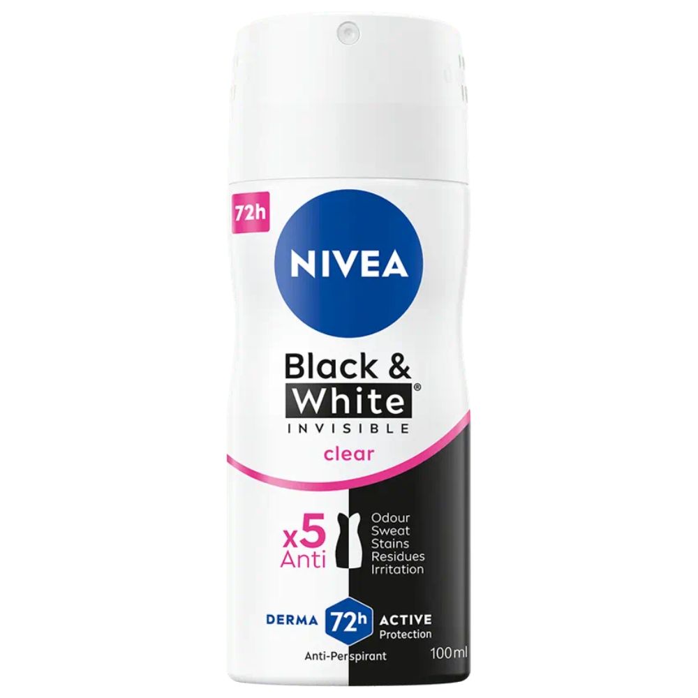Nivea Black&White Invisible Clear antyperspirant 100 ml