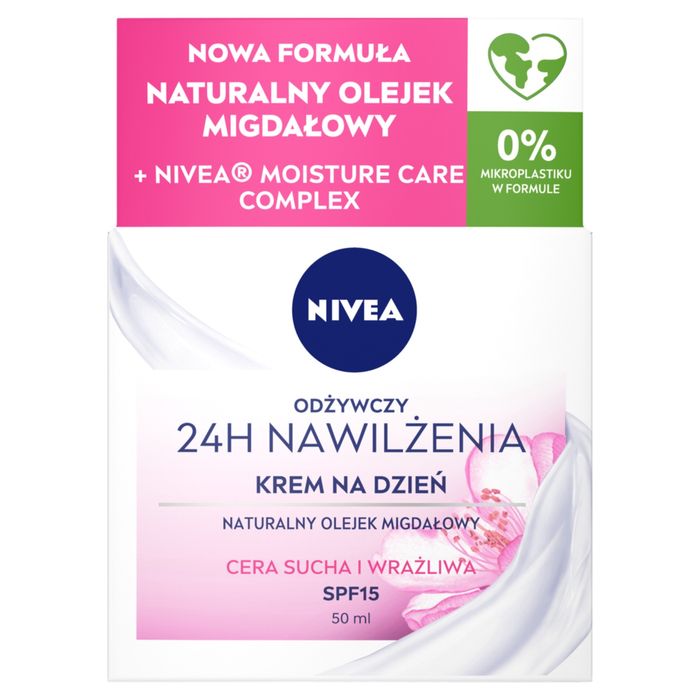 Nivea 24h Nawilżenia Odżywczy krem na dzień cera sucha i wrażliwa 50 ml main product photo