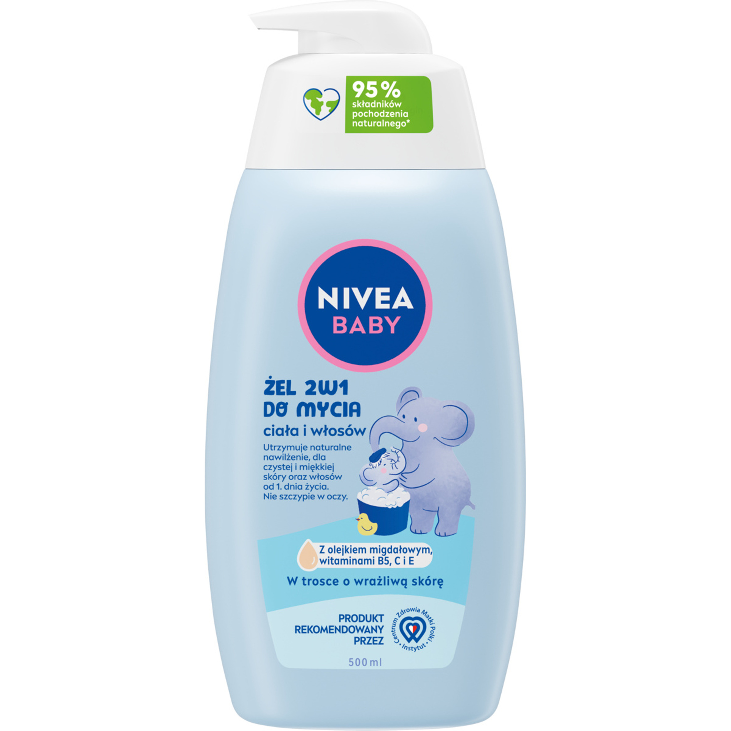 NIVEA BABY ŻEL 2W1 DO CIAŁA I WŁOSÓW 500ML