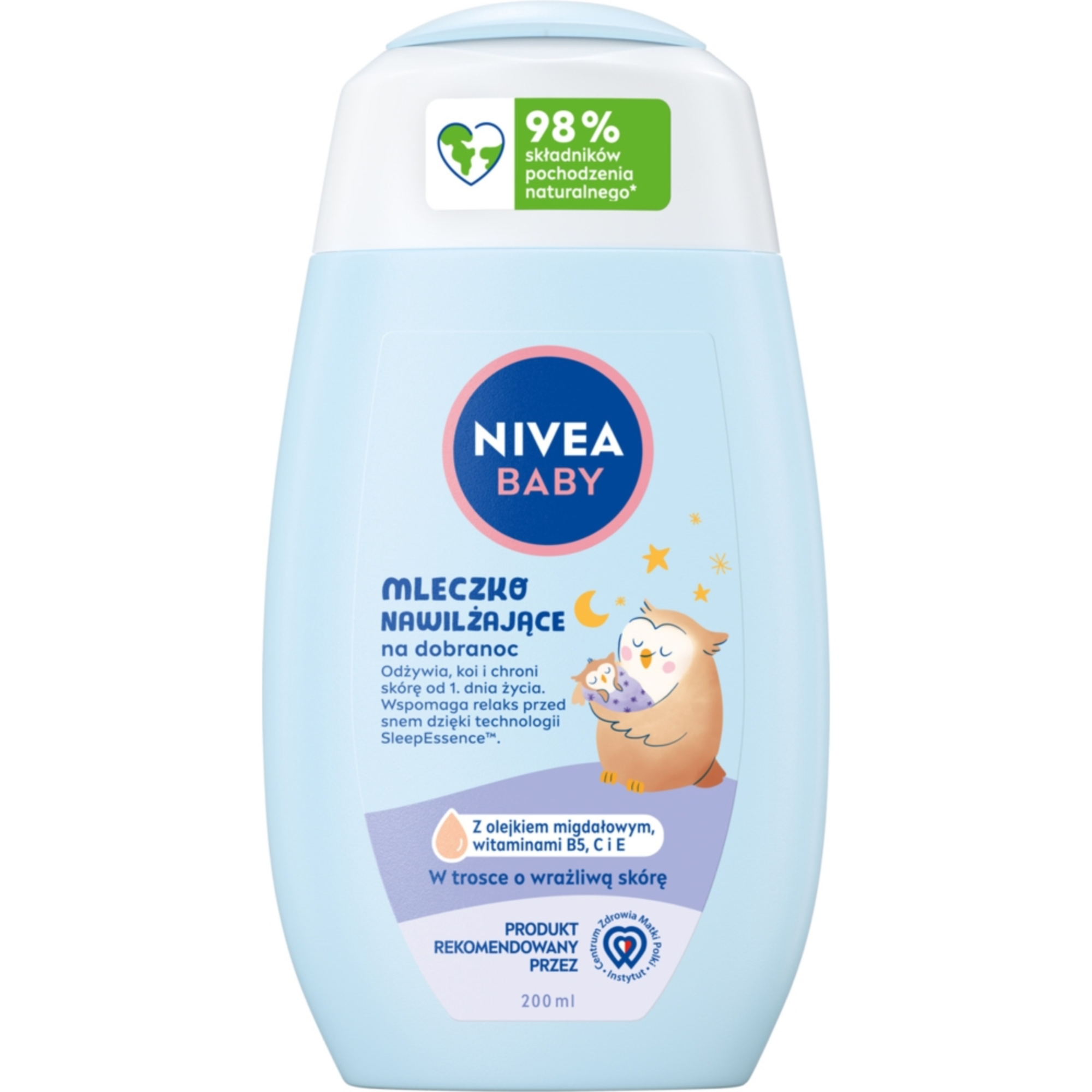 NIVEA BABY mleczko nawilżające na dobranoc 200 ml