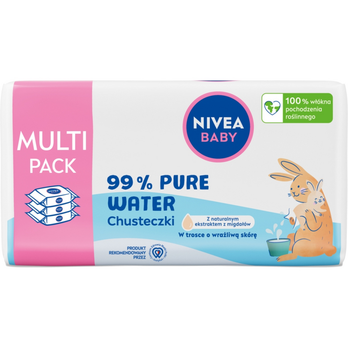NIVEA BABY 99% Pure Water chusteczki 3 x 57 sztuk main product photo