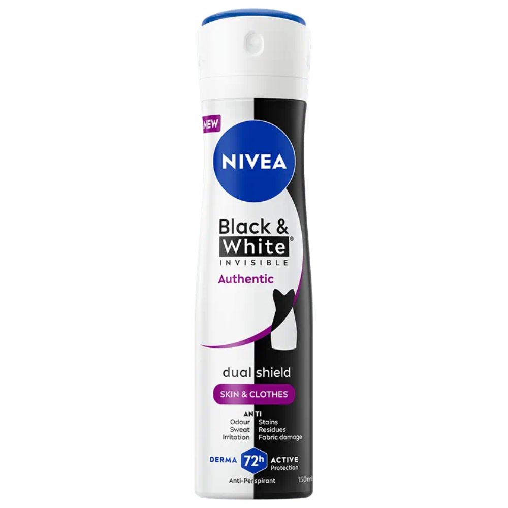 Nivea Black&White Invisible Authentic antyperspirant 150 ml