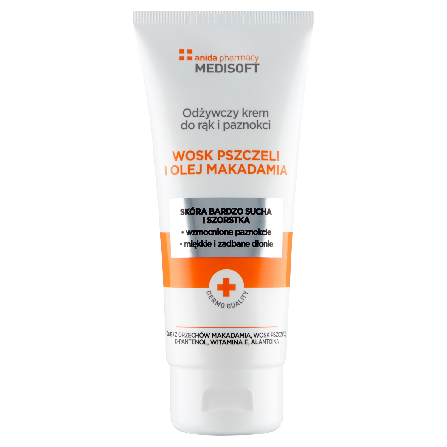 Anida Medisoft Odżywczy krem do rąk i paznokci wosk pszczeli olej makadamia 100 ml