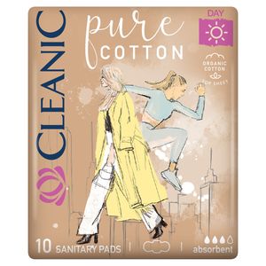 Cleanic Pure Cotton Podpaski na dzień 10 sztuk