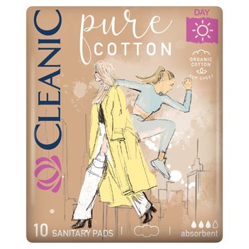 Cleanic Pure Cotton Podpaski na dzień 10 sztuk