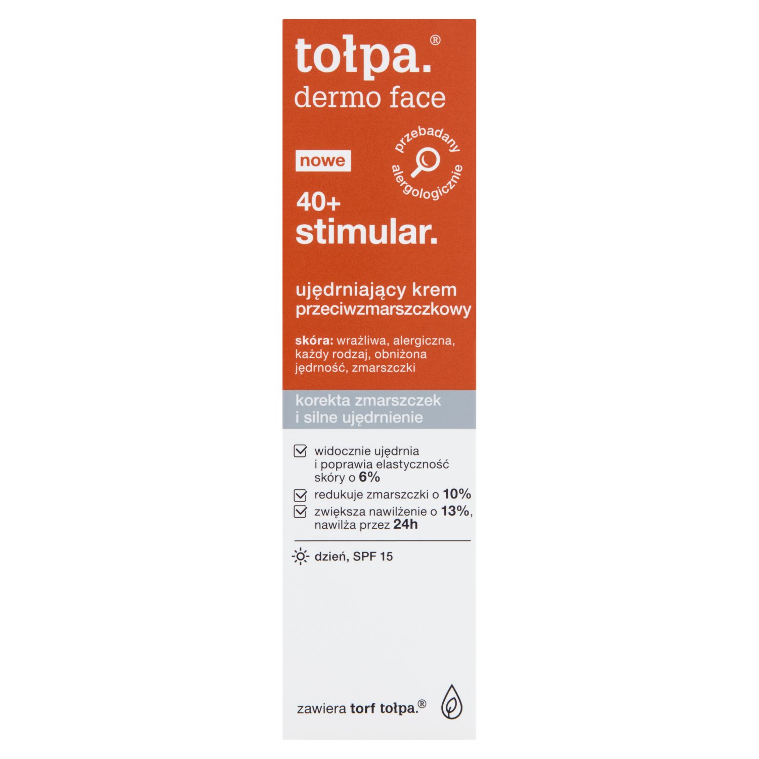 TOŁPA DERMO STIMULAR Ujędrniający krem przeciwzmarszczkowy 40+,  40 ml