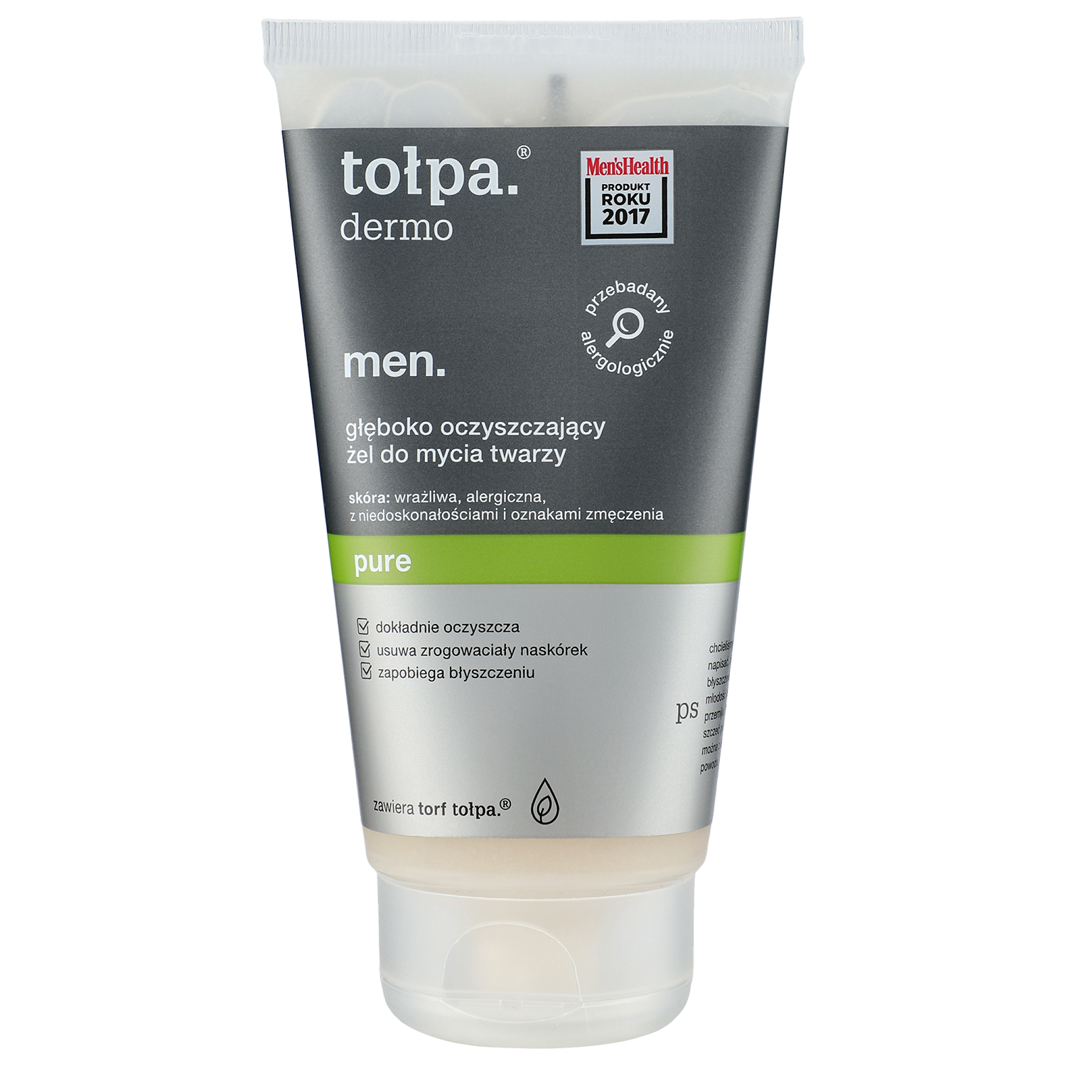 Tołpa Dermo Men Pure głęboko oczyszczający żel do mycia twarzy 150ml main product photo