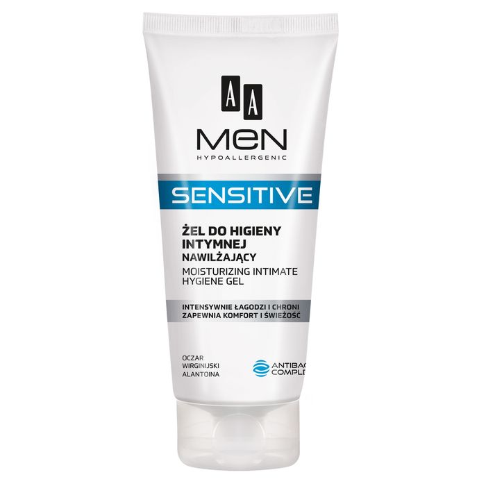 AA MEN żel do higieny intymnej nawilżający do skóry bardzo wrażliwej Sensitive 200 ml main product photo