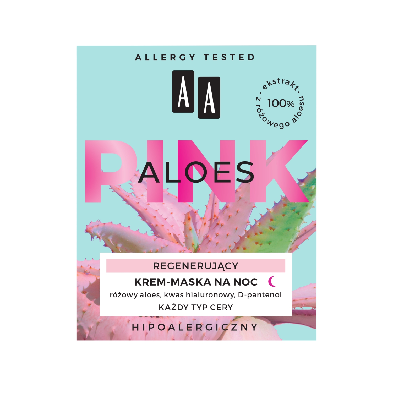 AA ALOES PINK REG KREM-MASKA NA NOC 50ML main product photo