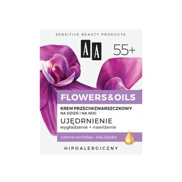 AA Flowers&Oils 55+ Ujędrnienie Krem przeciwzmarszczkowy na dzień i noc 50 ml
