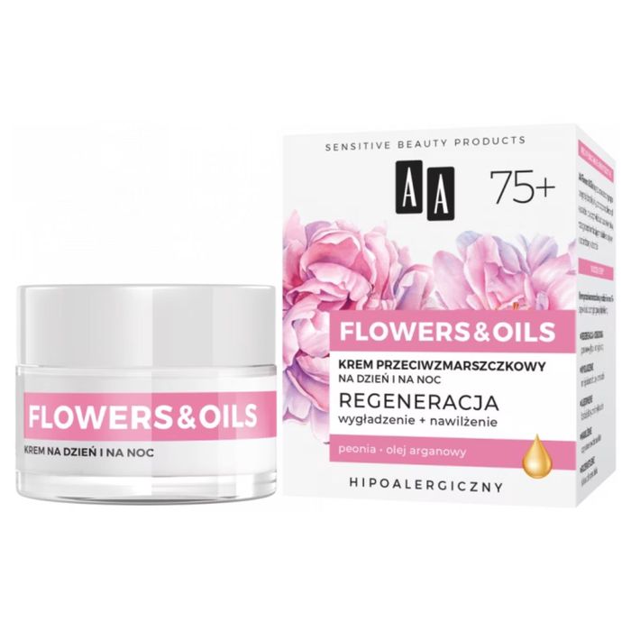 AA krem przeciwzmarszczkowy na dzień i noc 75+ Flowers & Oils 50 ml main product photo