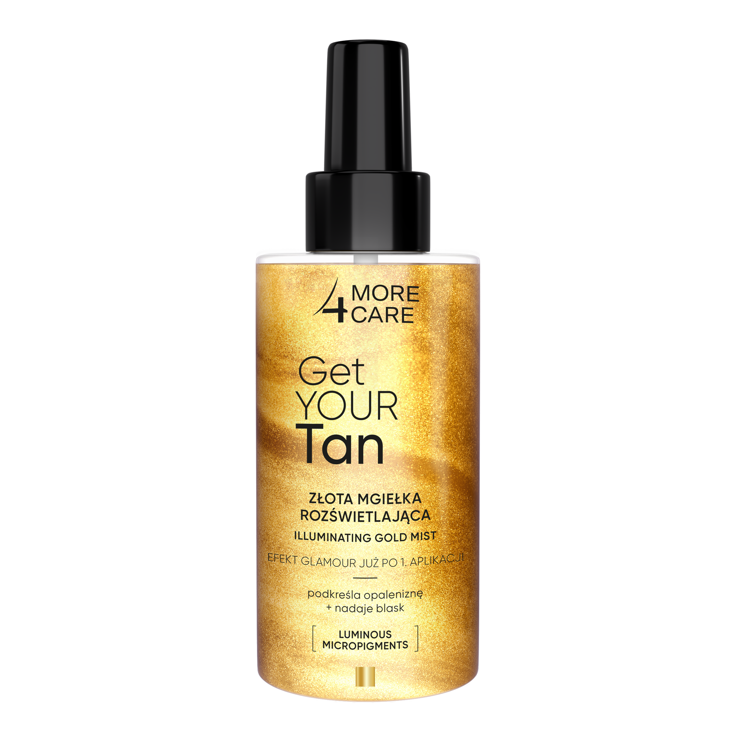 More4Care złota mgiełka rozświetlająca Get Your Tan! 150 ml