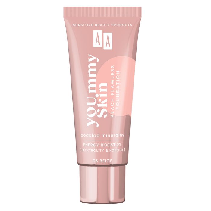 AA YOU.mmy Skin podkład mineralny Peach Flawless Foundation 03 Beige 30 ml main product photo